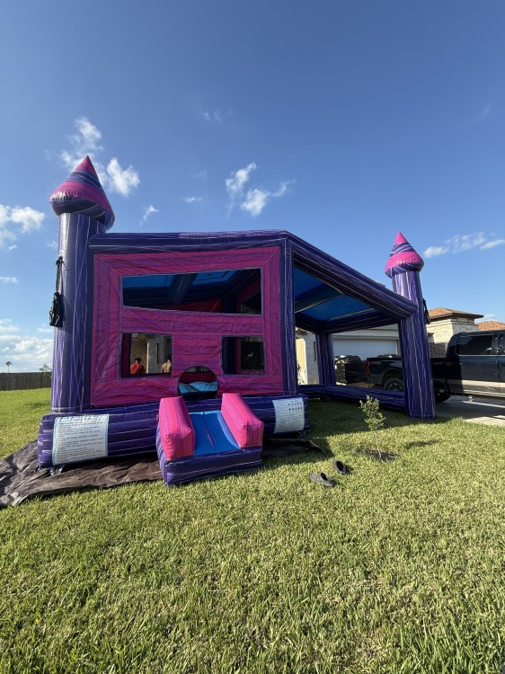 Purple Rain Canopy Bounce House