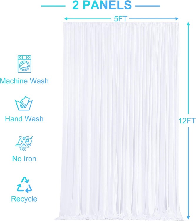 Backdrop Curtains (White)